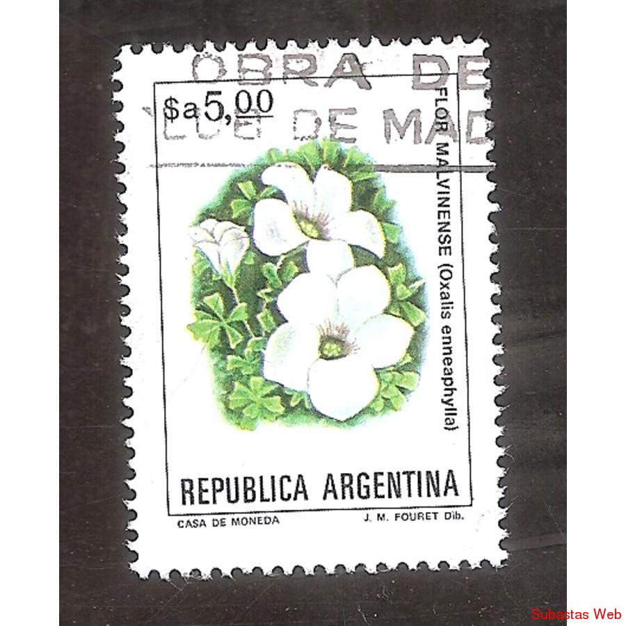 ARGEN1983 (1418c) FLORES ARGENTINAS: MALVINENSE FOSFO USADA