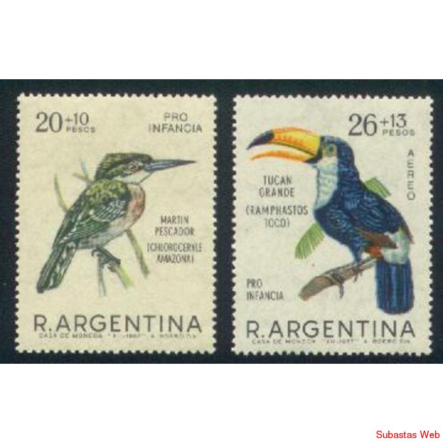 ARGENTINA 1967(804-A122) PRO INFANCIA PAJAROS MINT