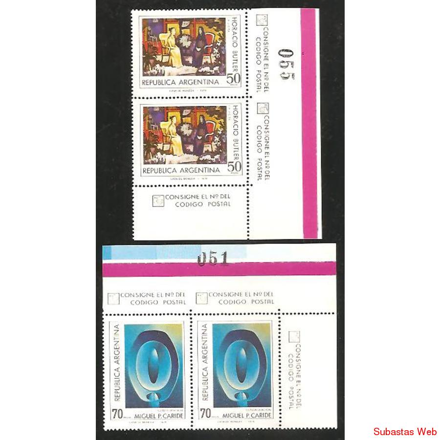 ARGENTINA 1977(1079-80) PLASTICA ARGENTINA 2 SERIES CON BORD