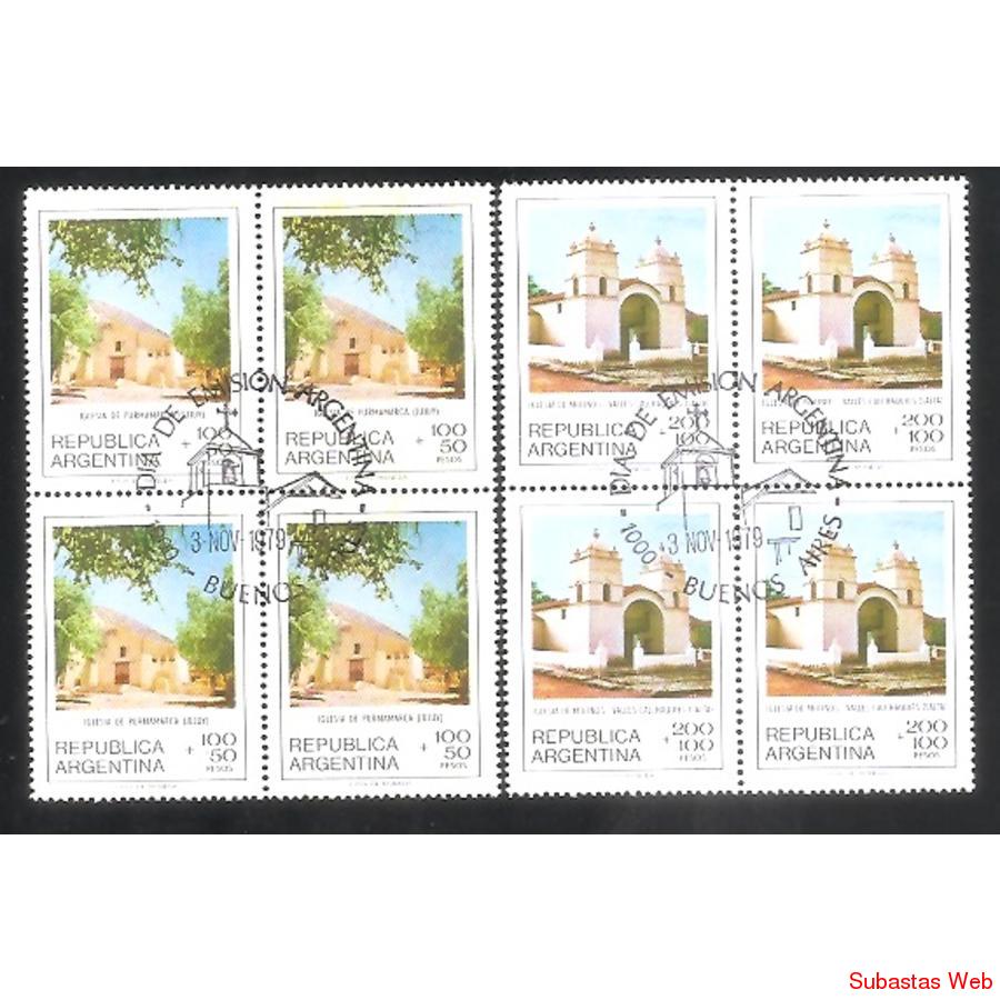 ARGENTINA 1979(1196-99) CAPILLAS NORTEÑAS CUADRITOS PDE