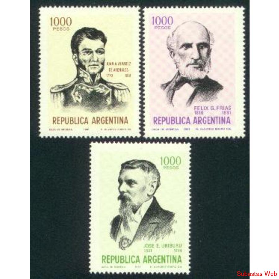 ARGENTINA 1981(1300-2) HOMENAJE A PROCERES MINT