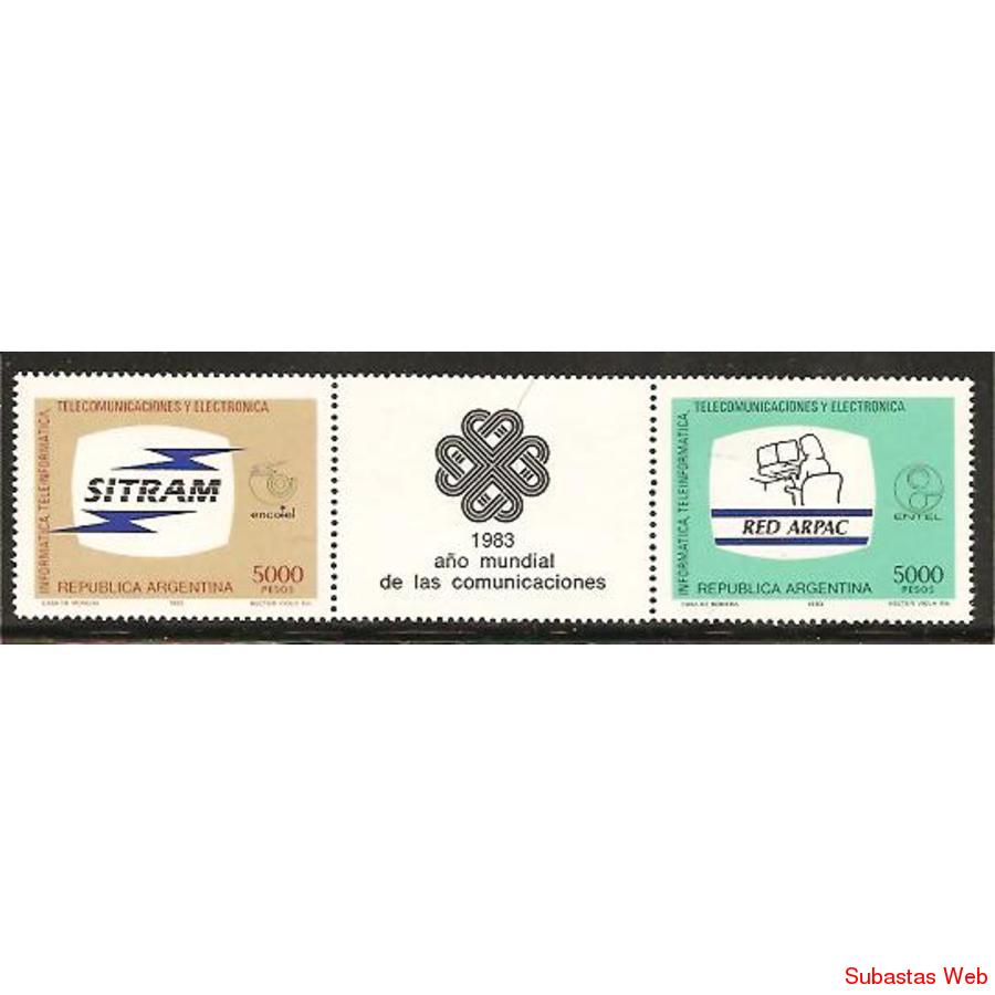ARGENTINA 1983(1393-94) INFORMATICA SITRAM MINT