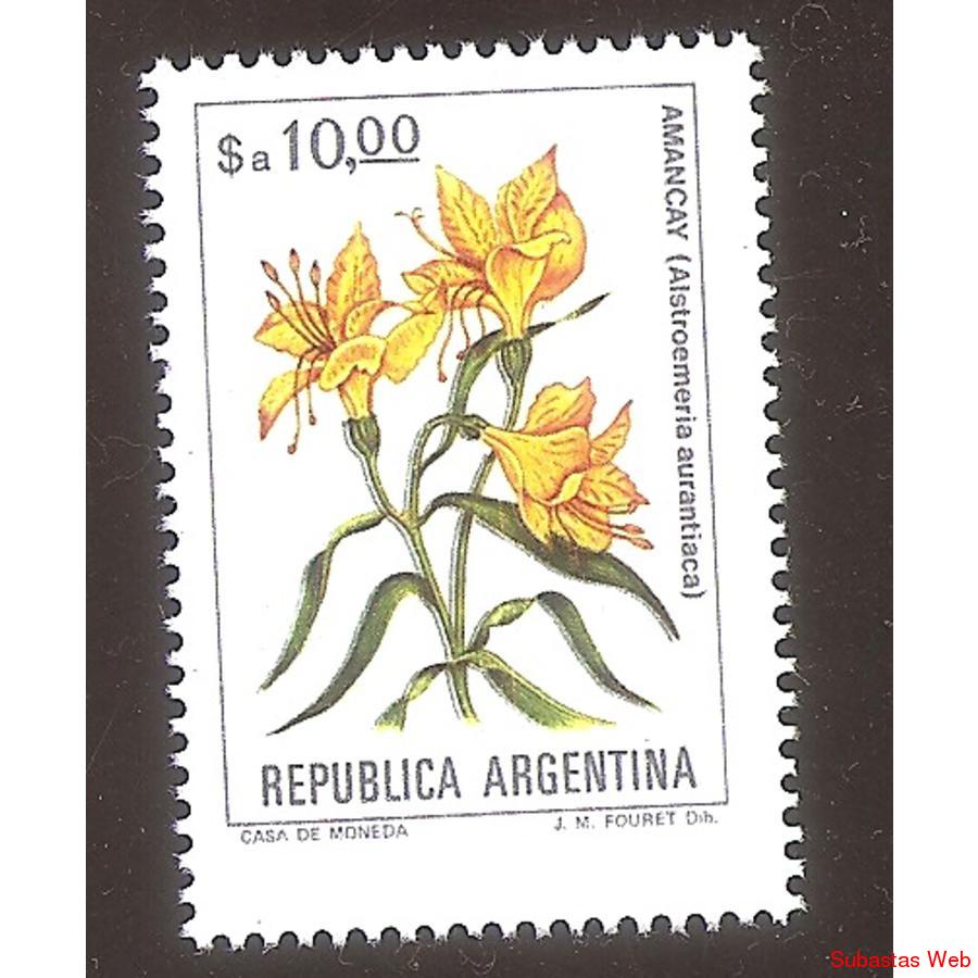 ARGENTINA 1983(1419a) FLORES: AMANCAY FLUORESCENTE MINT