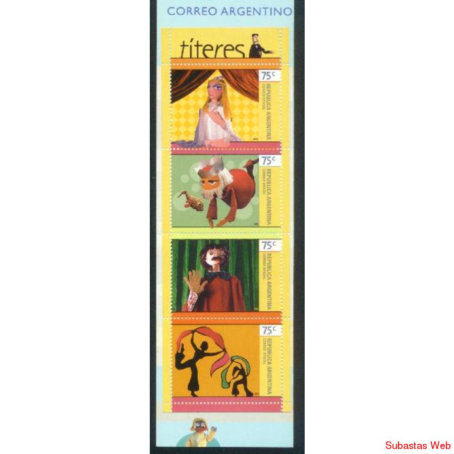 ARGENTINA 2002(2532-35) CARNET TITERES  MINT