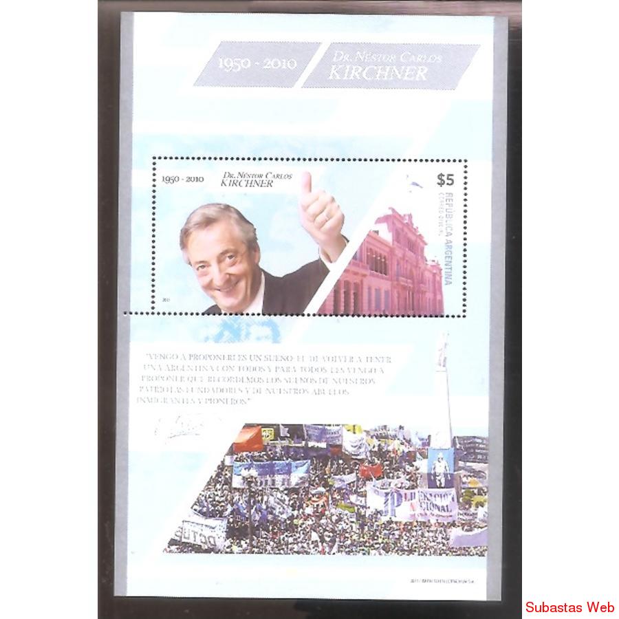 ARGENTINA 2011(BLOCK GJ:HB233)  NESTOR KIRCHNER  MINT
