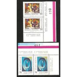 ARGENTINA 1977(1079-80) PLASTICA ARGENTINA 2 SERIES CON BORD