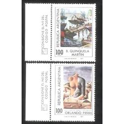 ARGENTINA 1978(1116-17) PLASTICA ARGENTINA CON BORDE DE HOJA