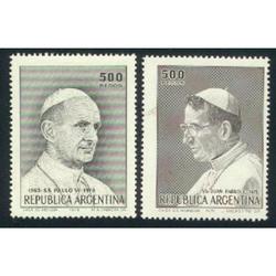 ARGENTINA 1979(1194-95) PABLO VI Y JUAN PABLO I  MINT