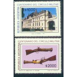 ARGENTINA 1981(1294-95) CENTENARIO DEL CIRCULO MILITAR MINT