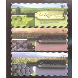 ARGENTINA 2006(2836-38) TURISMO II: VINOS ARGENTINOS