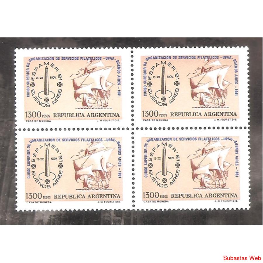 ARGENTINA 1981 CUADRITO MT1315 SERVICIOS FILATELICOS UPAE MI