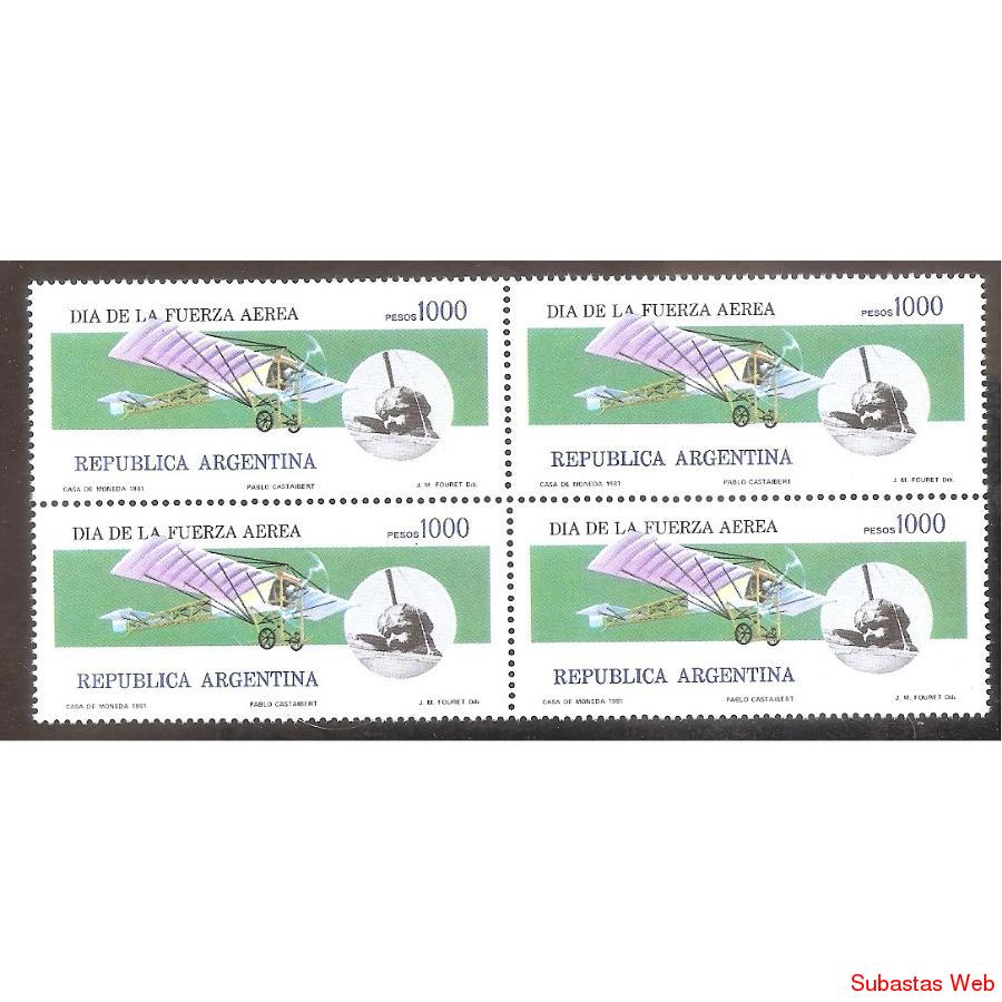 ARGENTINA 1981 CUADRITO MT1305 DIA DE LA FUERZA AEREA MINT