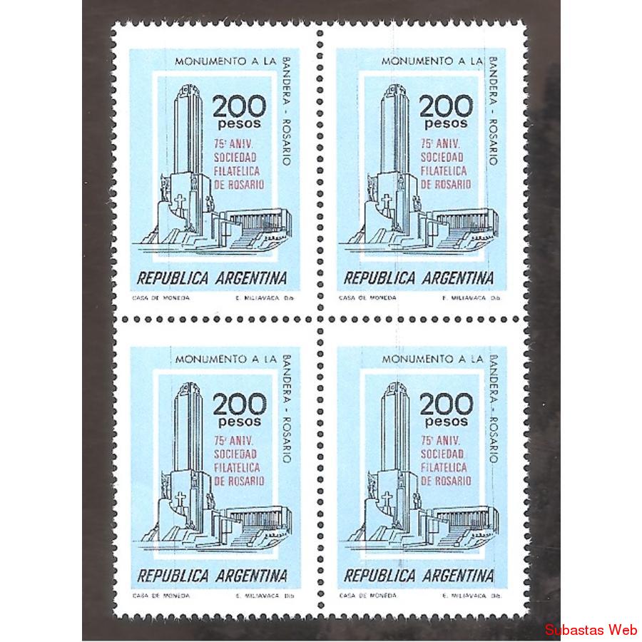 ARGENTINA 1979 CUADRITO MT1202  ASOC FILATELICA DE ROSARIO