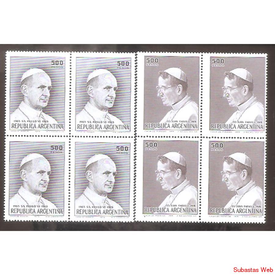 ARGENTINA 1979 CUADRITOS MT1194-95 PABLO VI Y JUAN PABLO I