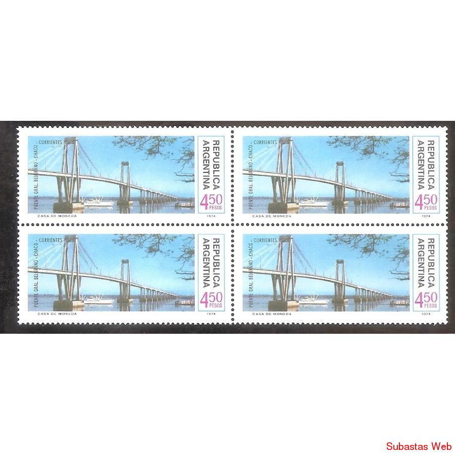 ARGENTINA 1974  CUADRITO MT984  OBRAS DE INFRAESTRUCTURA