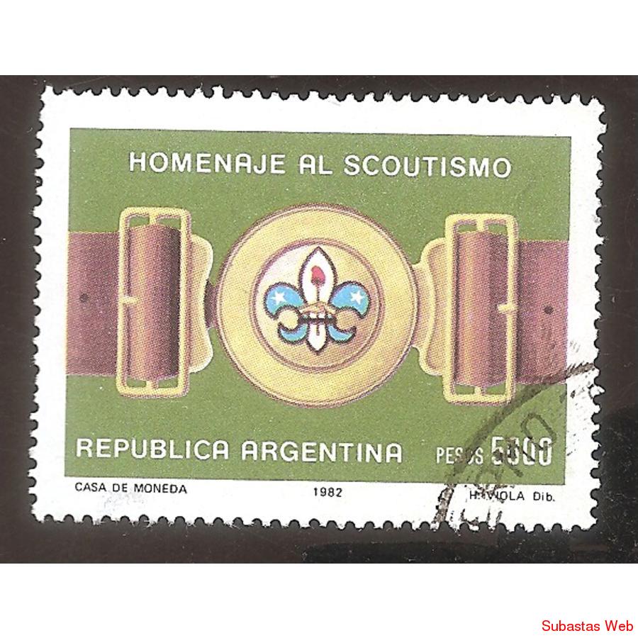 ARGENTINA 1982 (MT1353) HOMENAJE AL SCOUTISMO   USADA