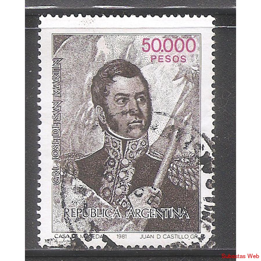ARGENTINA 1982 (MT1346) SAN MARTIN DE $50.000  USADA