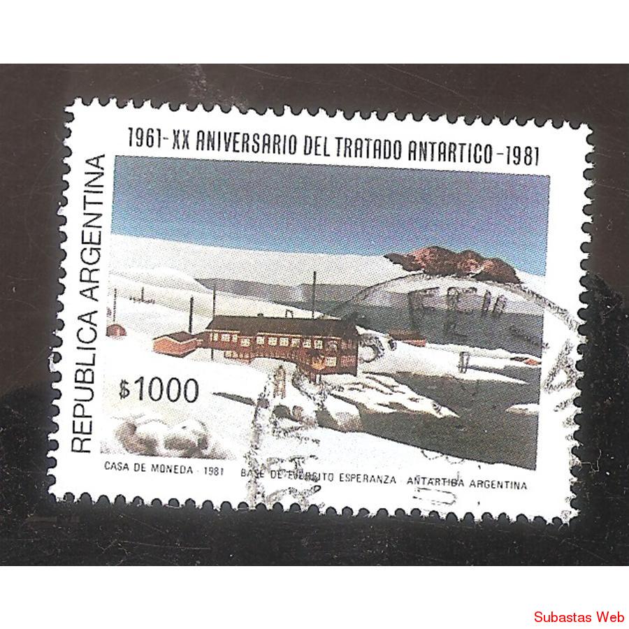 ARGENTINA 1981 (MT1291) TRATADO ANTARTICO, SELLO 1, USADO