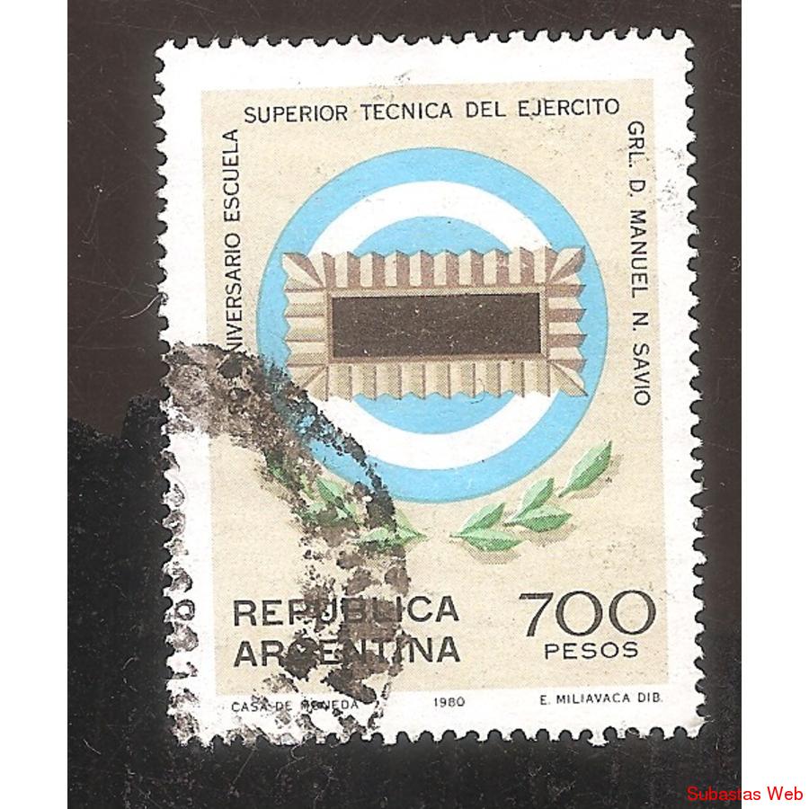 ARGENTINA 1980 (MT1276) ESCUELA SUPERIOR DEL EJERCITO USADA