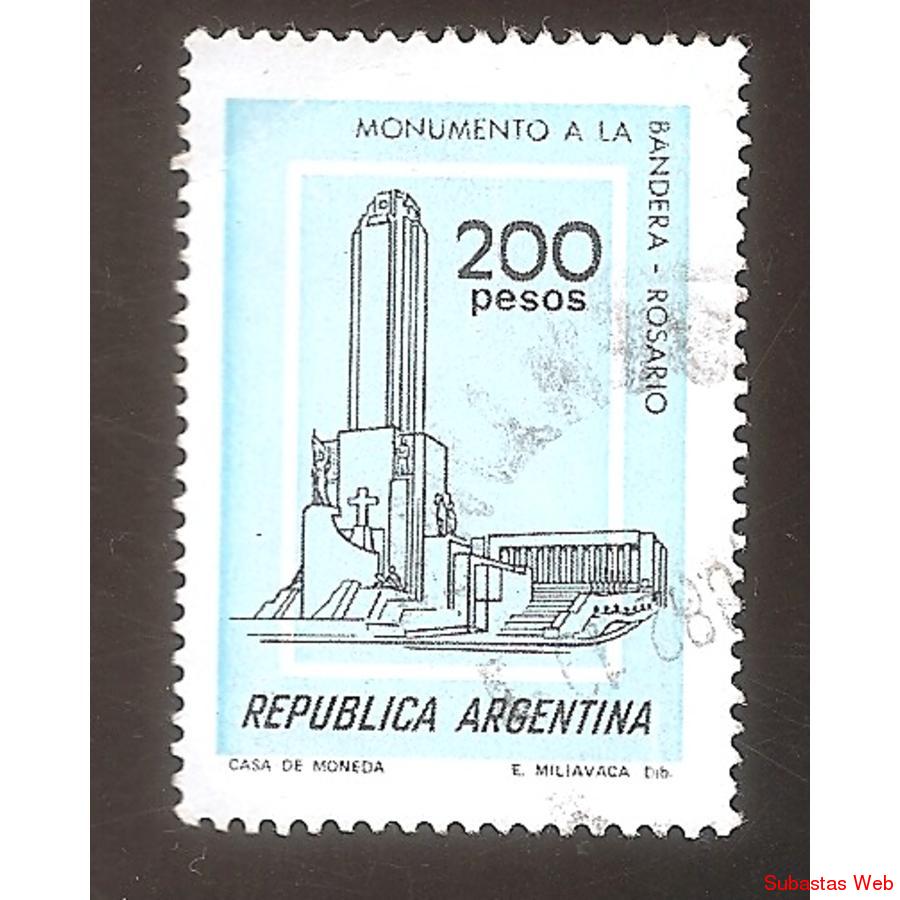 ARGENTINA 1979 (MT1168a) MONUMENTO BANDERA, TIZADO Y RAYAS
