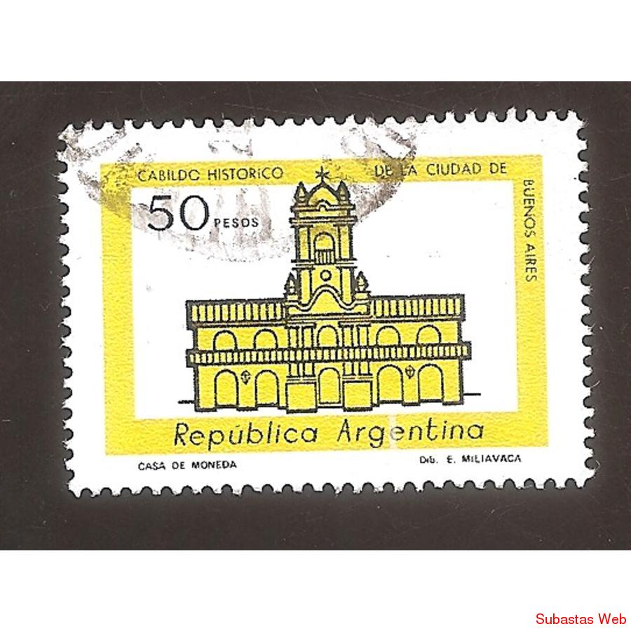 ARGENTINA  1978 (MT1147a) CABILDO TIZADO FLUO,  USADA