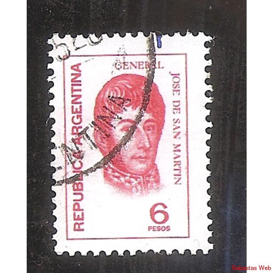 ARGENTINA 1975 (MT1007) PROCERES  SAN MARTIN $6, FOSFO   USA