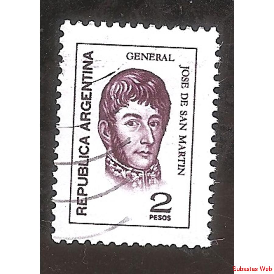 ARGENTINA 1974 (MT991) PROCERES:  SAN MARTIN DE $2,  FOSFO,