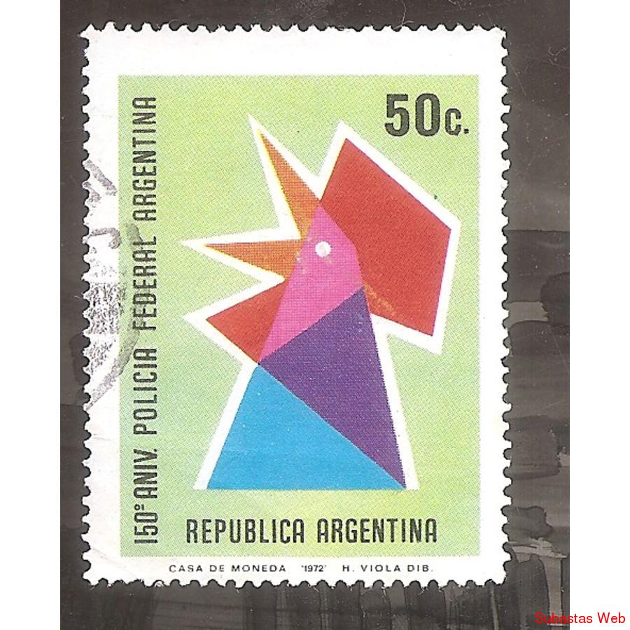 ARGENTINA 1973 (MT939) 150 AÑOS DE LA POLICIA FEDERAL  USADA