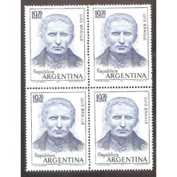 ARGENTINA 1976 CUADRITO  MT1051 HOMENAJE A BRAILE