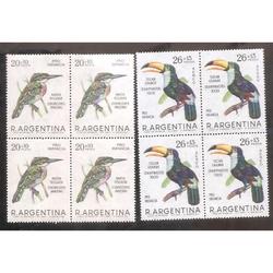 ARGENTINA 1967 CUADRITOS  MT804-A122  PRO INFANCIA PAJAROS