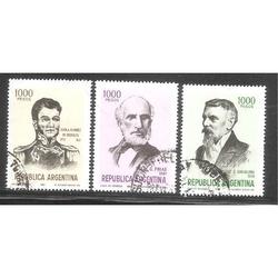 ARGENTINA 1981 (MT1300-02)  PROCERES SERIE COMPLETA,  USADAS