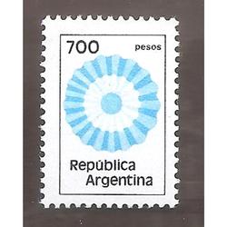 ARGENTINA 1980 (MT1280) ESCARAPELA NACIONAL DE $700  USADA