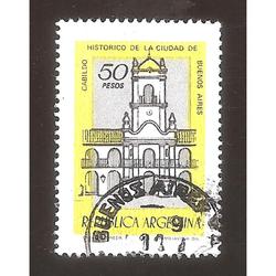 ARGENTINA 1977 (MT1083a) CABILDO TIZADO FLUO,  USADA