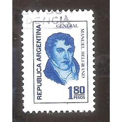 ARGENTINA 1975 (MT1022) PROCERES:  BELGRANO $1,80  USADA