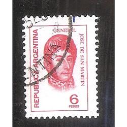 ARGENTINA 1975 (MT1007) PROCERES  SAN MARTIN $6, FOSFO   USA
