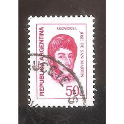 ARGENTINA 1972 (MT936) PROCERES: SAN MARTIN $0,50  USADA