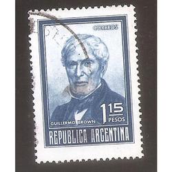 ARGENTINA 1971 (MT888) PROCERES: BROWN $1,15  USADA
