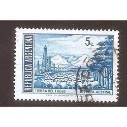 ARGENTINA 1971 (MT885) TIERRA DEL FUEGO FLUO,  USADA