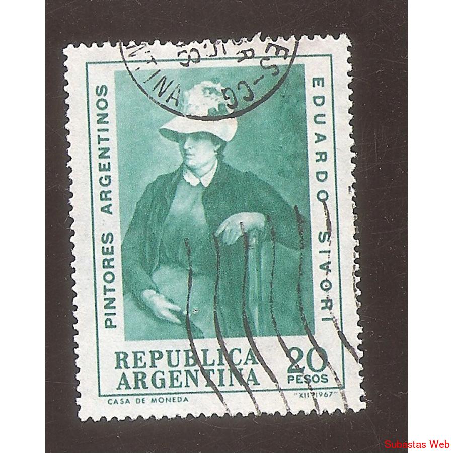ARGENTINA 1968 (MT805) PINTORES ARGENTINOS  USADA
