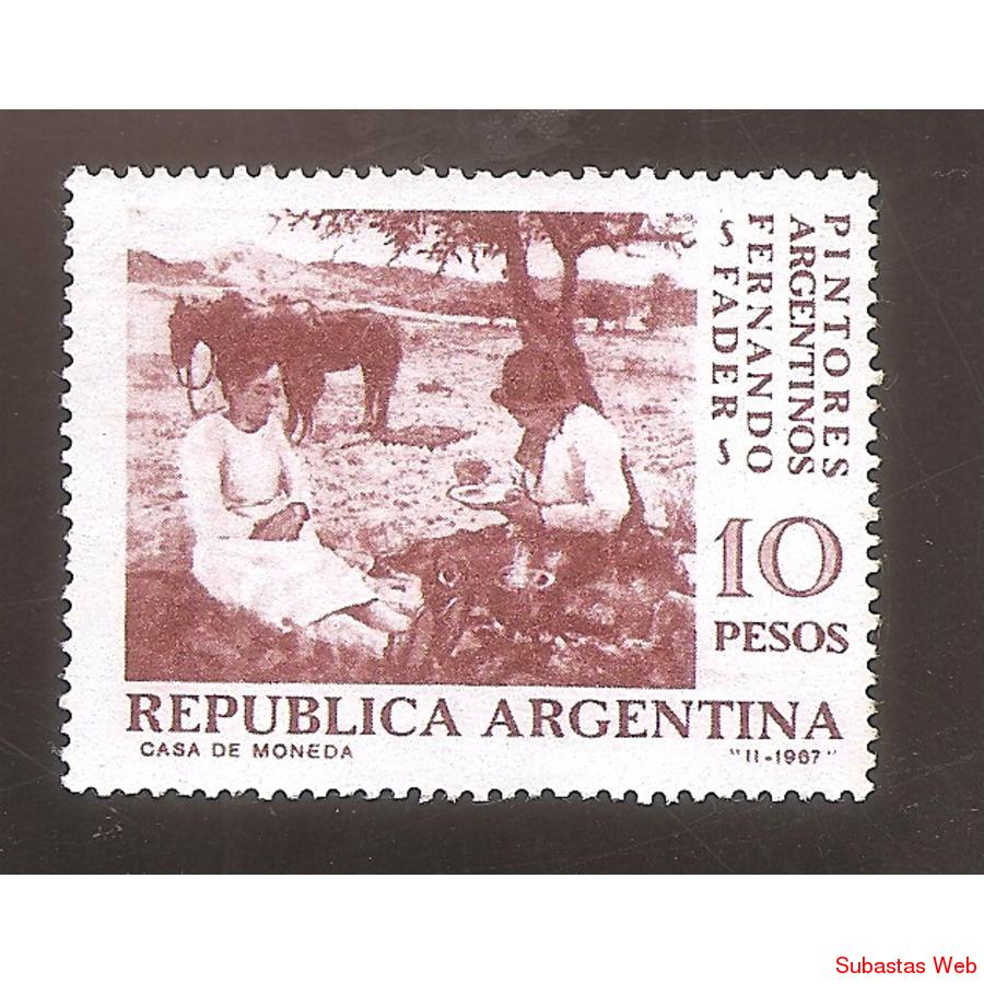 ARGENTINA 1967 (MT786) PINTORES ARGENTINOS,  USADA