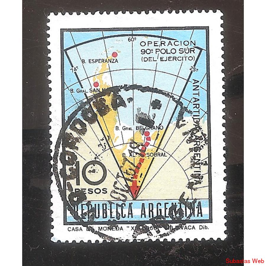 ARGENTINA 1966 (MT776) OPERACION 90 POLO SUR  USADA