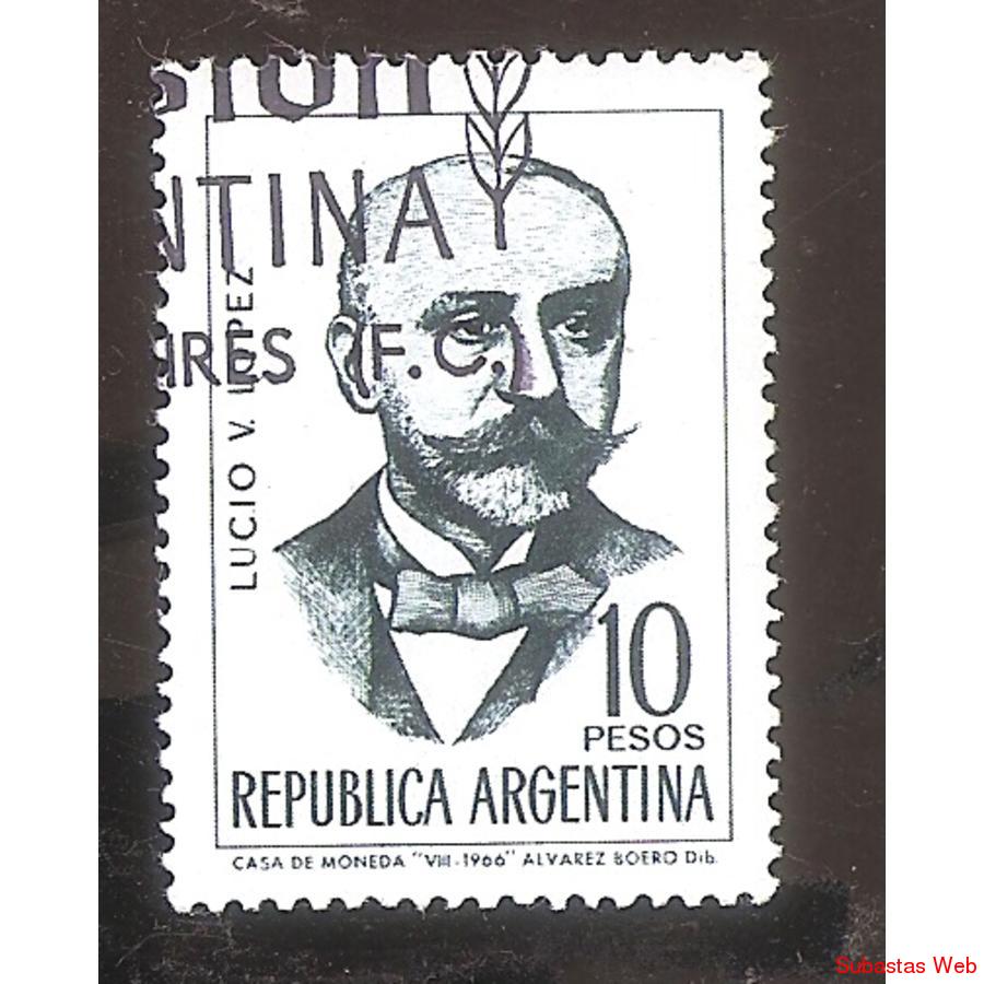 ARGENTINA 1966 (MT766) ESCRITORES: LUCIO VLOPEZ,  USADA