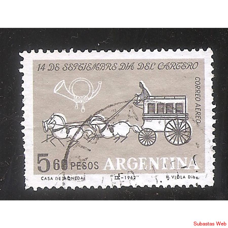 ARGENTINA 1962 (MT85 Aerea) DIA DEL CARTERO,  USADA