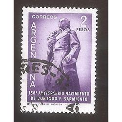 ARGENTINA 1961 (MT648) ANIVERSARIO DE SARMIENTO,  USADA
