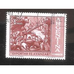 ARGENTINA 1961 (MT634) EXPORTAR ES AVANZAR,  USADA