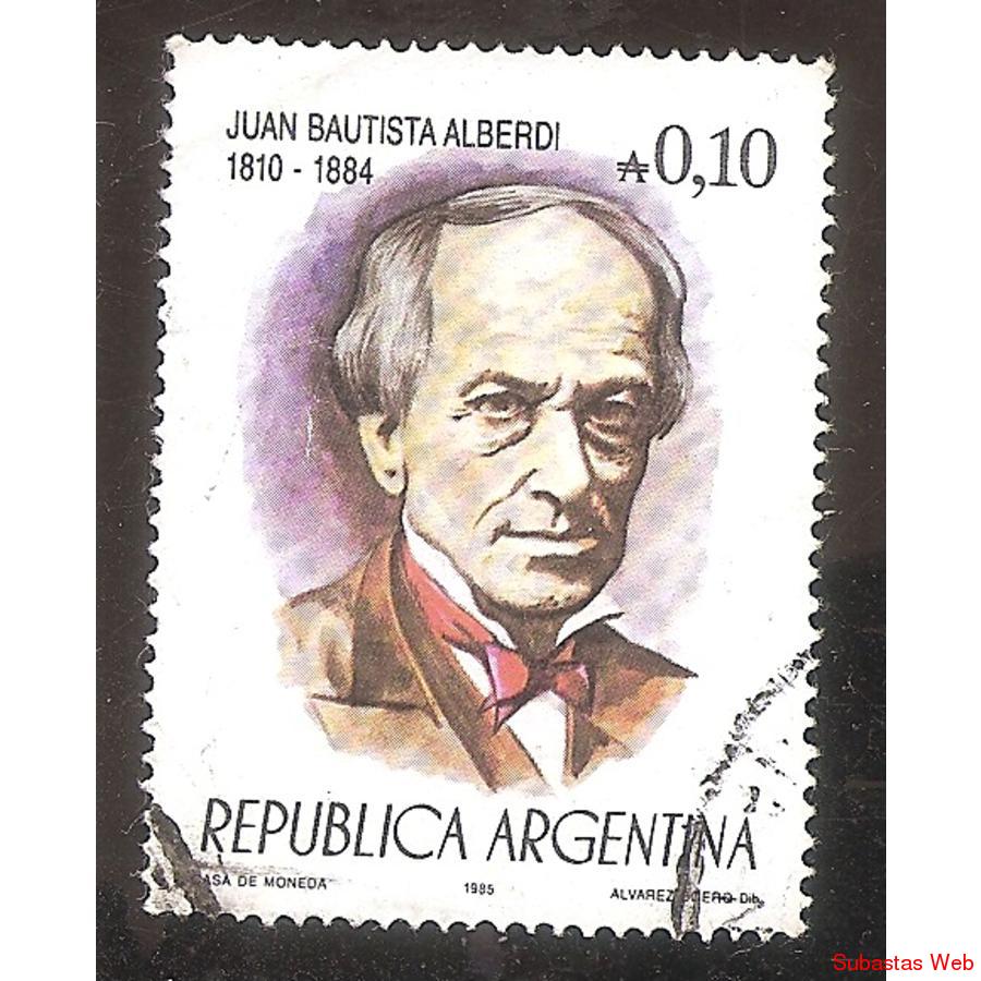 ARGENTINA 1985 (MT1542) PERSONALIDADES II: ALBERDI  USADA