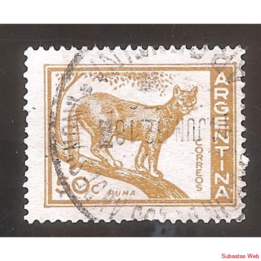 ARGENTINA 1959 (MT603Ac) PROCERES Y RIQUEZAS PUMA TIPOGRAFIA