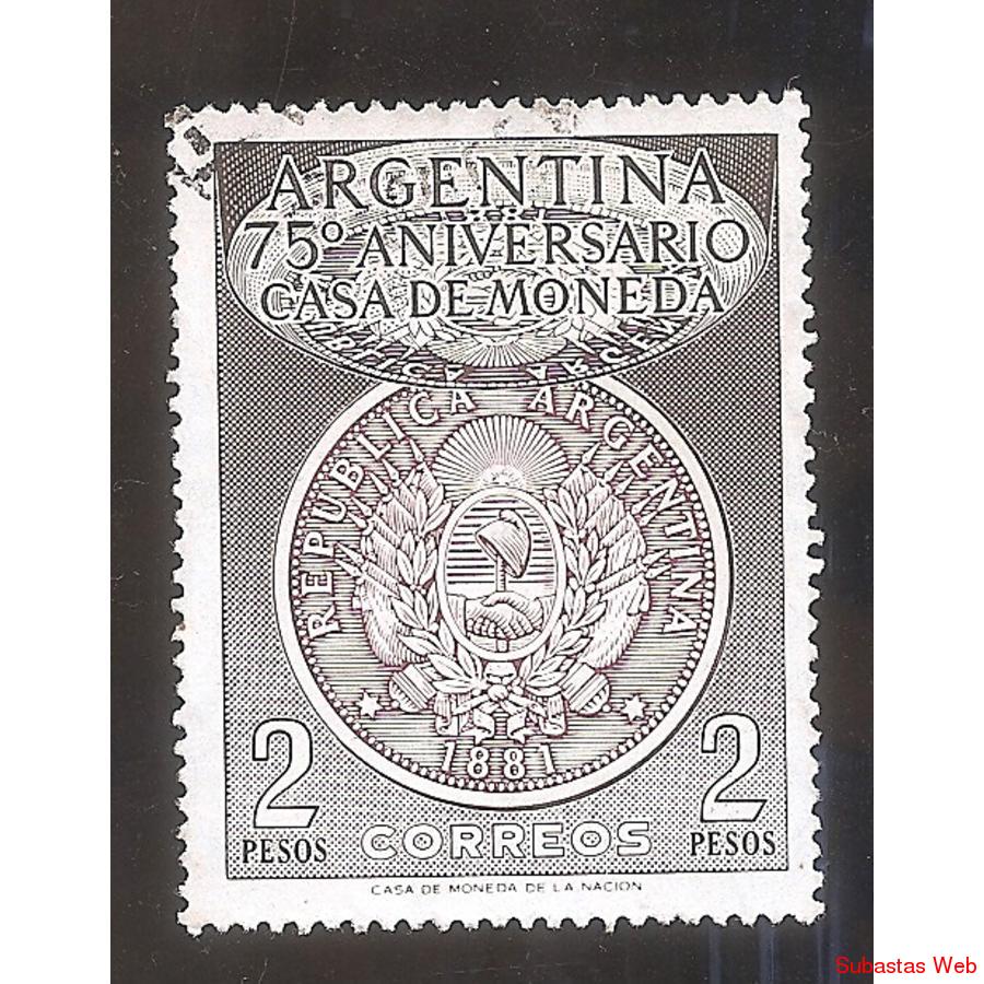 ARGENTINA 1956(MT560) CASA DE LA MONEDA FILIGRANA RA HORIZON