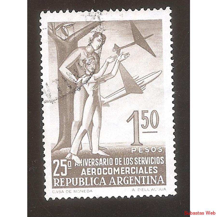 ARGENTINA 1955(MT554) LINEAS AEROCOMERCIALES  USADA