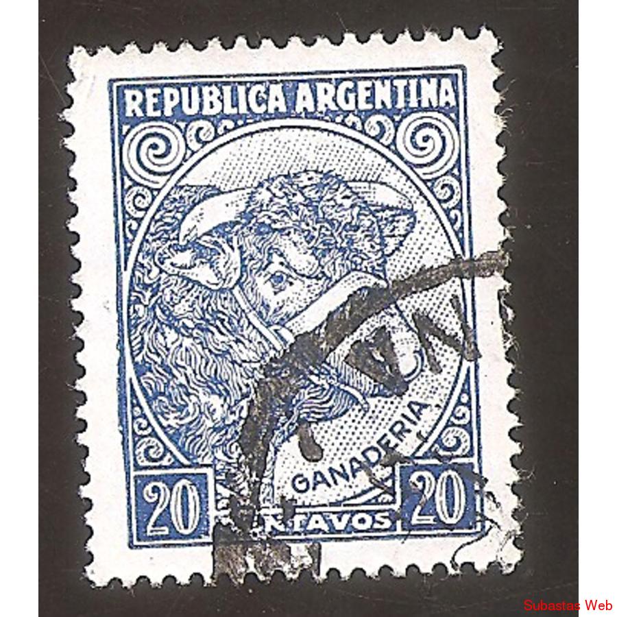 ARGENTINA 1951(MT511) TORITO PAPEL MATE,  TIPOGRAFIA, USADA